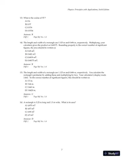 Test Bank For Physics: Principles with Applications, 6th Edition - Page 12 preview image