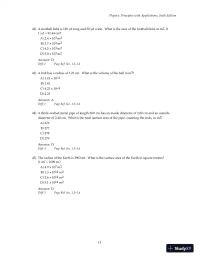 Test Bank For Physics: Principles with Applications, 6th Edition - Page 18 preview image