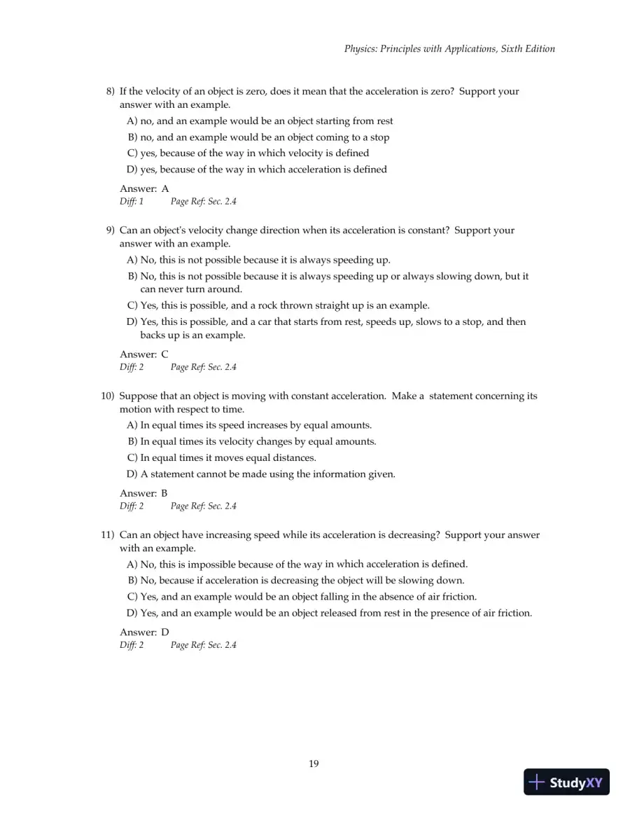 Test Bank For Physics: Principles with Applications, 6th Edition, page 24