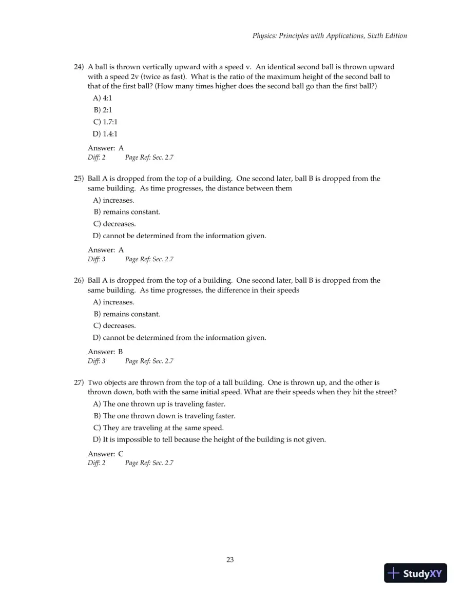 Test Bank For Physics: Principles with Applications, 6th Edition, page 28
