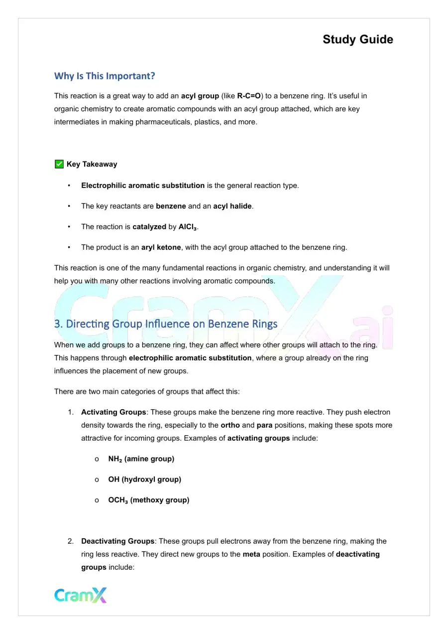 Organic Chemistry II - Reactions of Aromatic Compounds, page 8