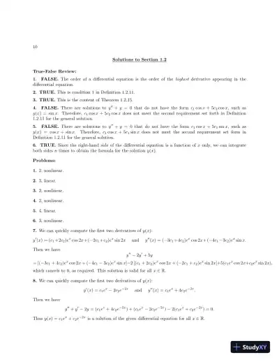 Solution Manual For Differential Equations And Linear Algebra, 3rd Edition - Page 11 preview image