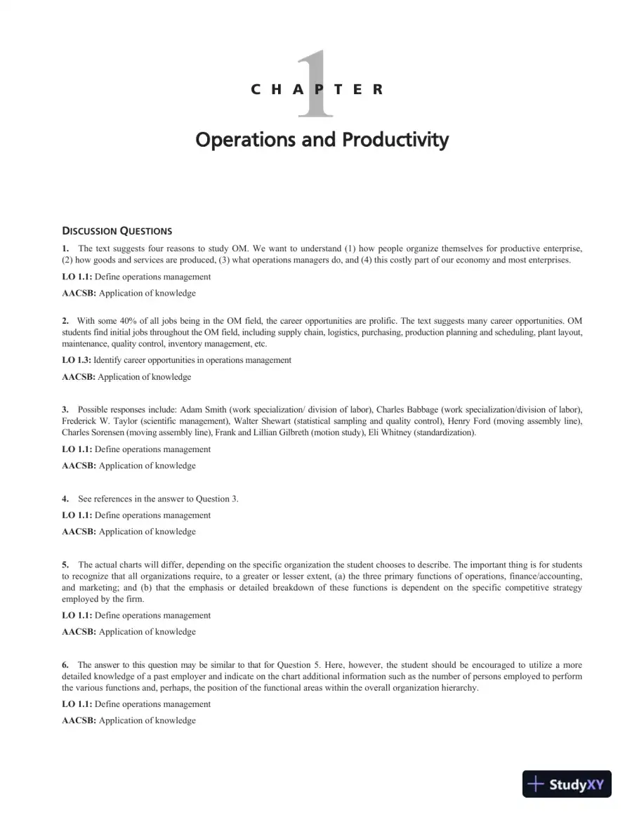 Solution Manual for Operations Management: Sustainability and Supply Chain Management, 13th Edition, page 10