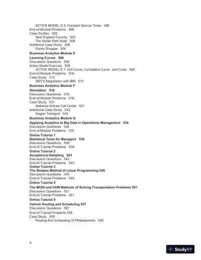 Solution Manual for Operations Management: Sustainability and Supply Chain Management, 13th Edition - Page 9 preview image