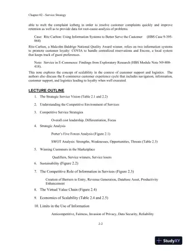 Service Management: Operations, Strategy, Information Technology, 1st Edition Solution Manual - Page 10 preview image