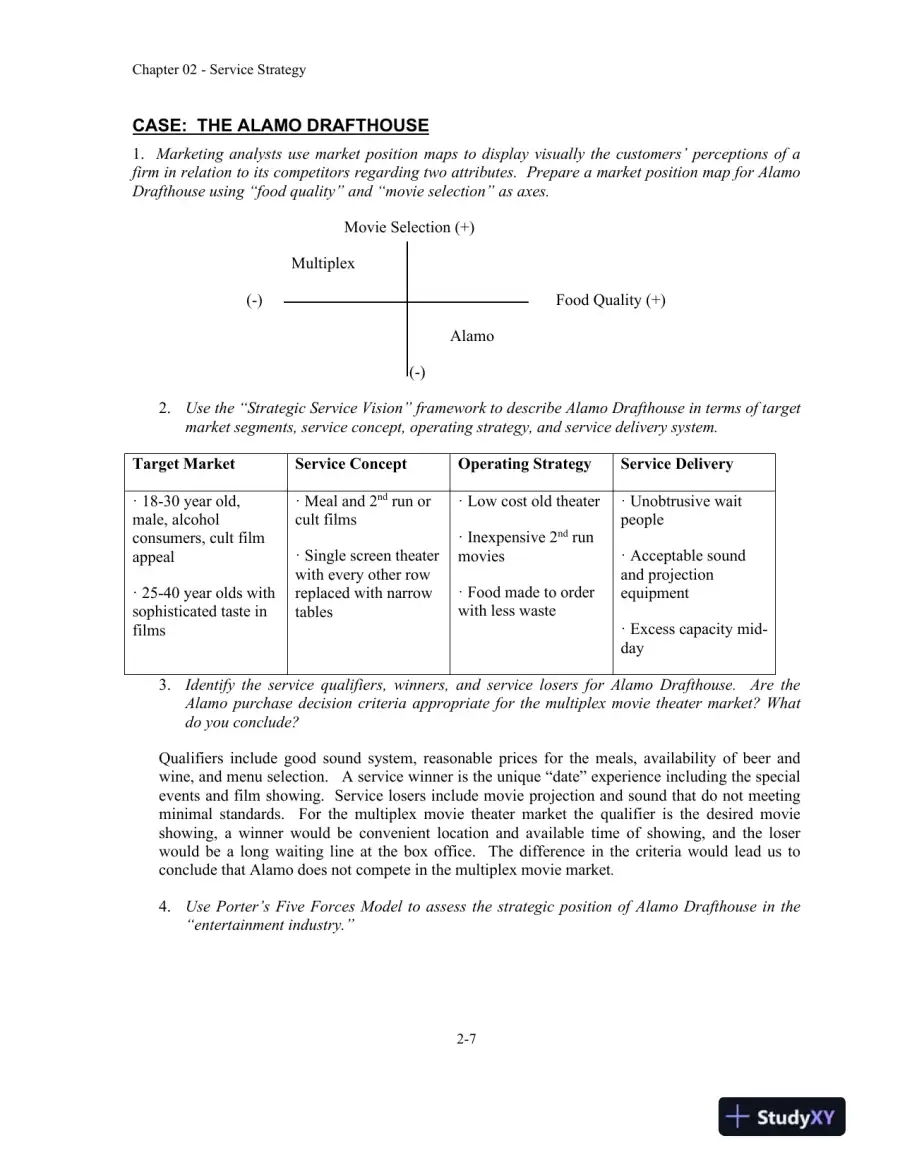 Service Management: Operations, Strategy, Information Technology, 1st Edition Solution Manual, page 15