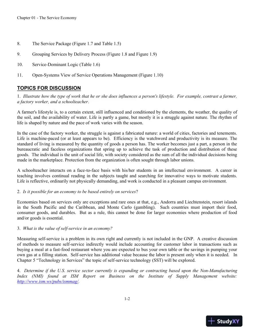 Service Management: Operations, Strategy, Information Technology, 1st Edition Solution Manual, page 3