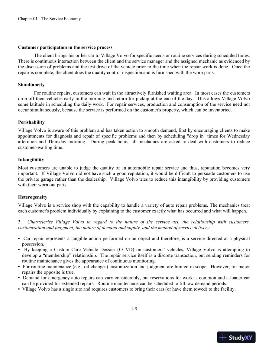 Service Management: Operations, Strategy, Information Technology, 1st Edition Solution Manual, page 6