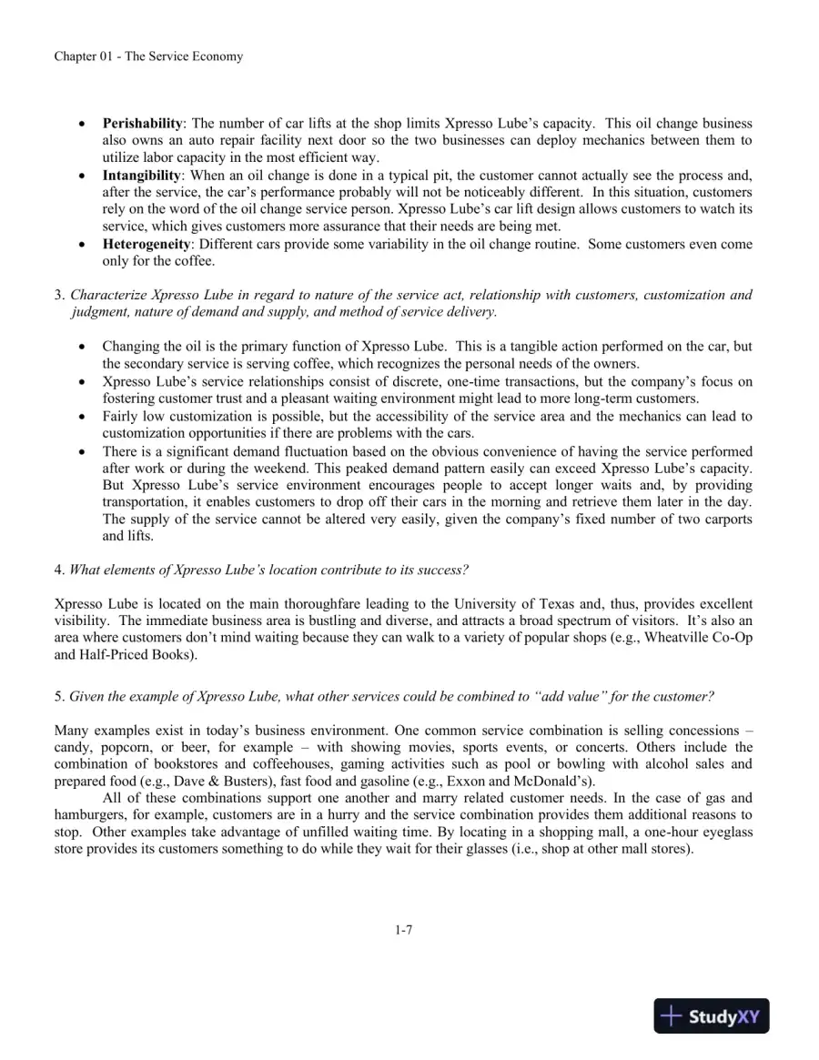 Service Management: Operations, Strategy, Information Technology, 1st Edition Solution Manual, page 8