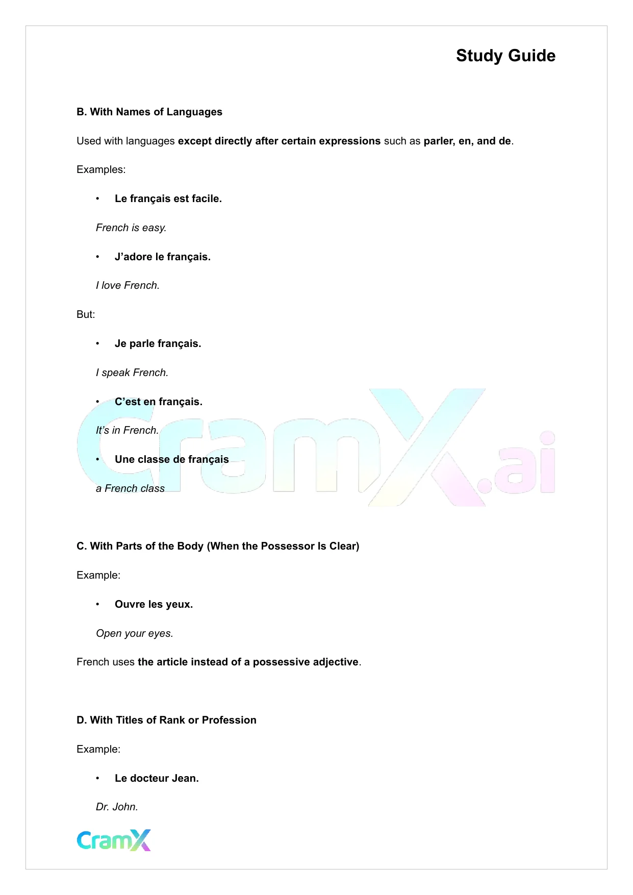 French I - Articles - Page 3 preview image