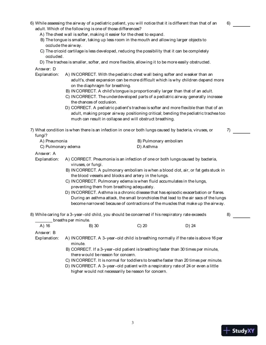 Emergency Care (EMT), 13th Edition Test Bank, page 21