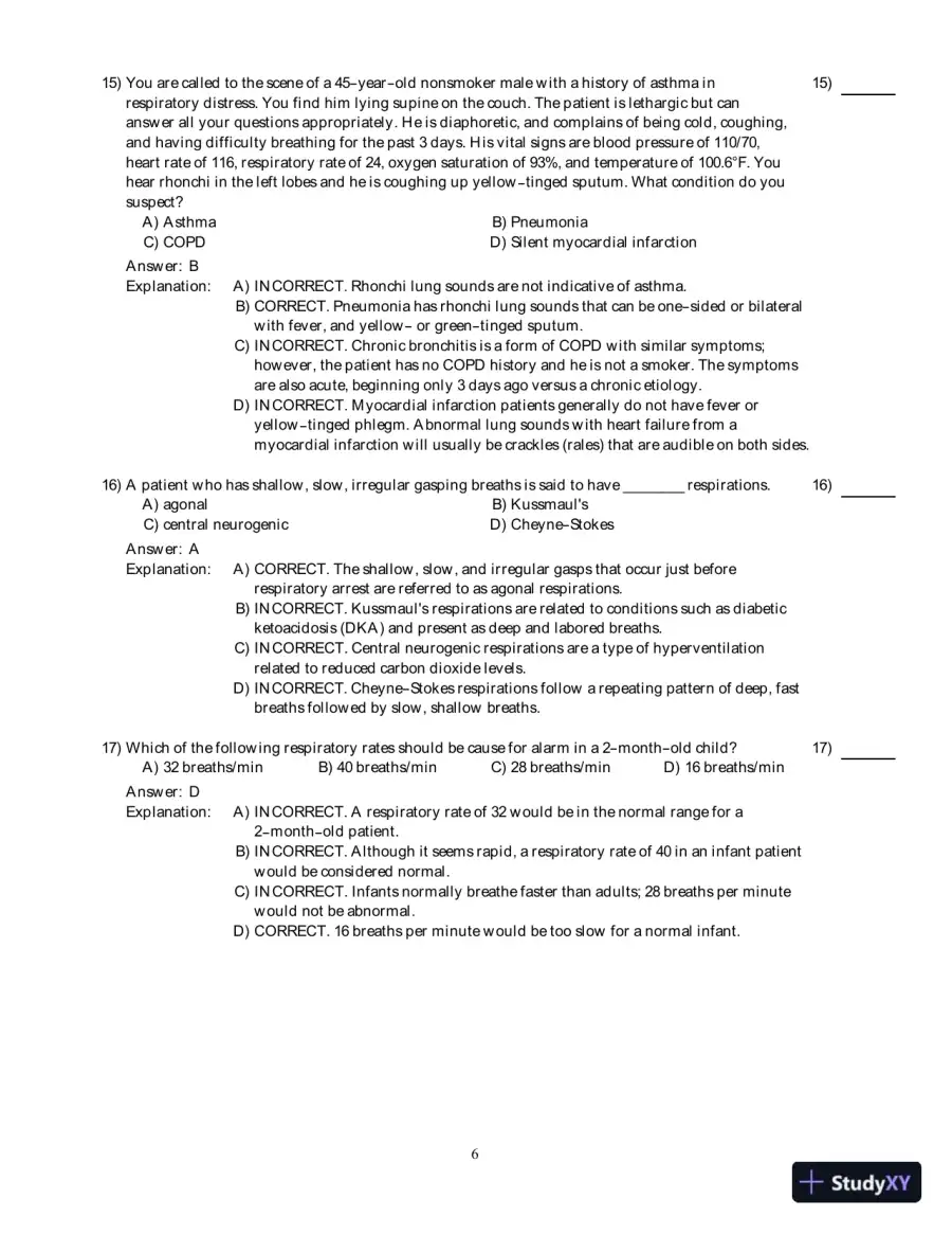 Emergency Care (EMT), 13th Edition Test Bank, page 24