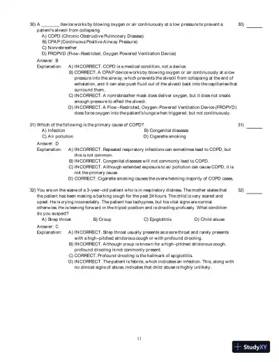 Emergency Care (EMT), 13th Edition Test Bank - Page 29 preview image