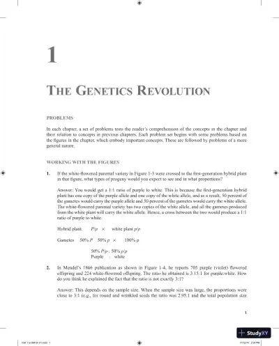 Introduction to Genetic Analysis Eleventh Edition Solution Manual - Page 1 preview image