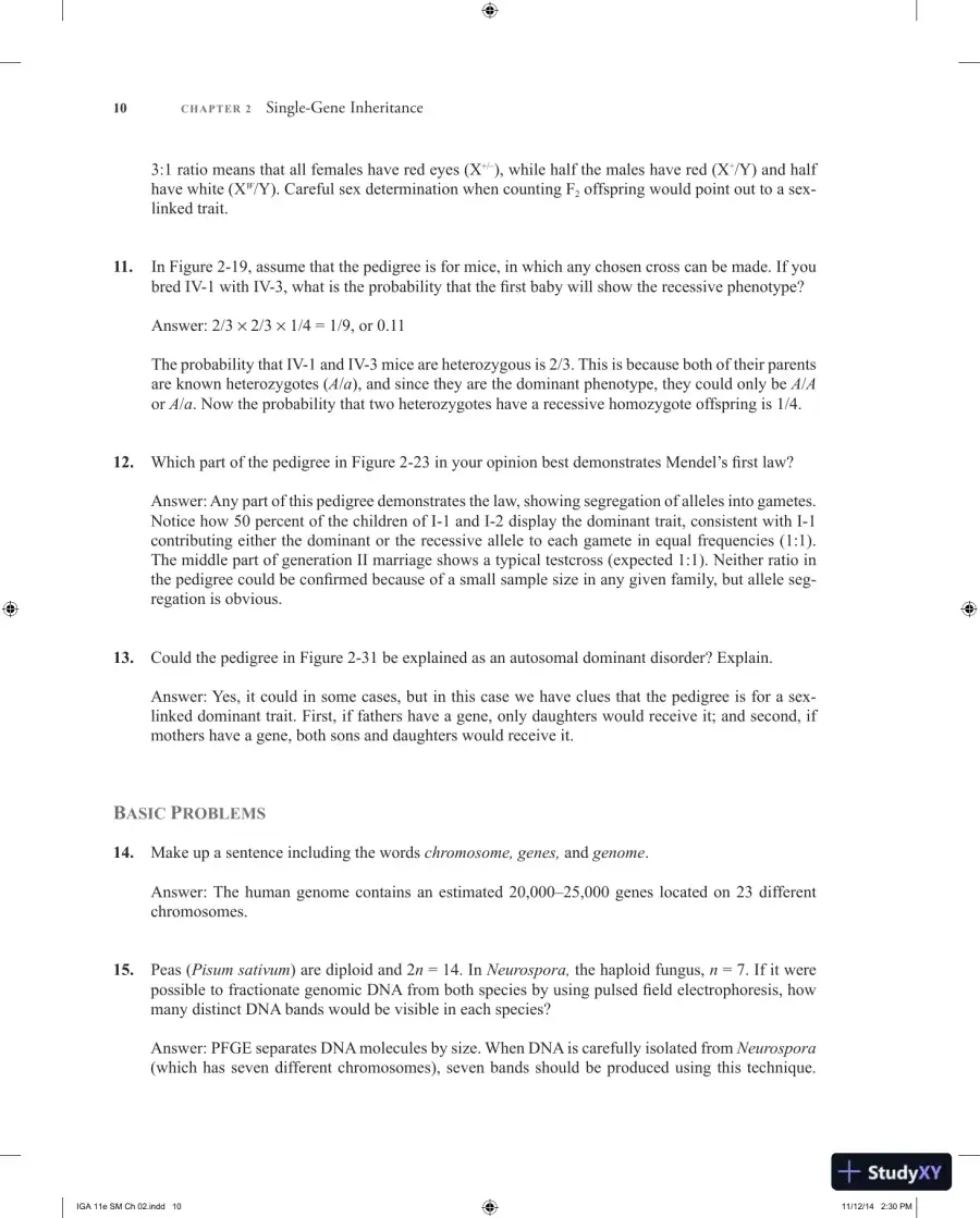 Introduction to Genetic Analysis Eleventh Edition Solution Manual, page 11
