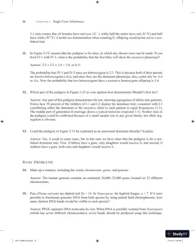Introduction to Genetic Analysis Eleventh Edition Solution Manual - Page 11 preview image