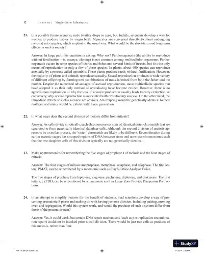 Introduction to Genetic Analysis Eleventh Edition Solution Manual - Page 13 preview image