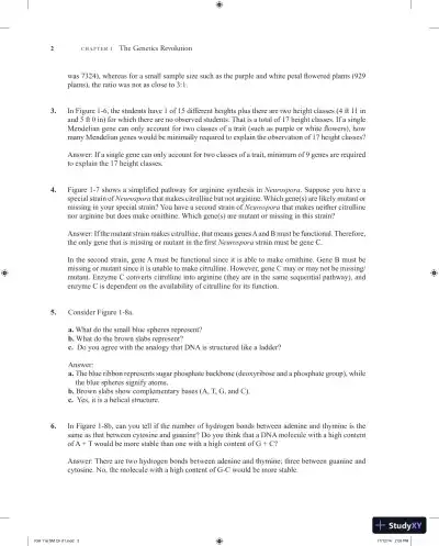 Introduction to Genetic Analysis Eleventh Edition Solution Manual - Page 3 preview image