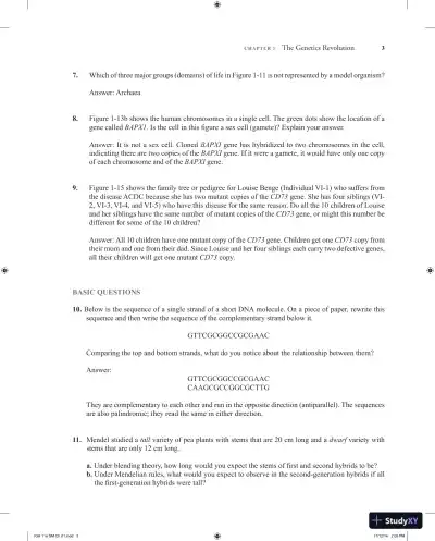 Introduction to Genetic Analysis Eleventh Edition Solution Manual - Page 4 preview image