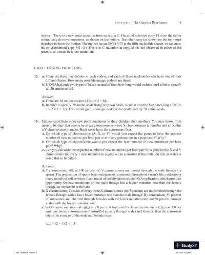 Introduction to Genetic Analysis Eleventh Edition Solution Manual - Page 6 preview image