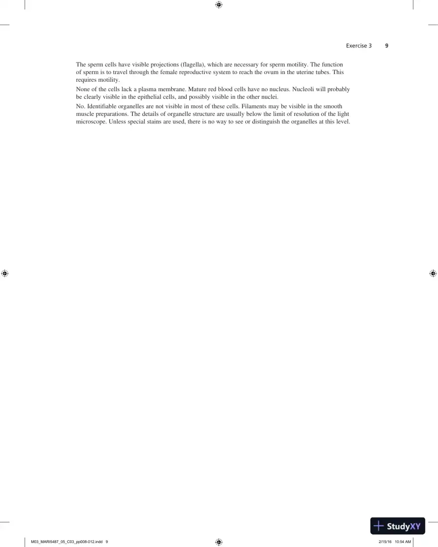 Solution Manual for Laboratory Manual for Anatomy and Physiology, 6th Edition, page 10