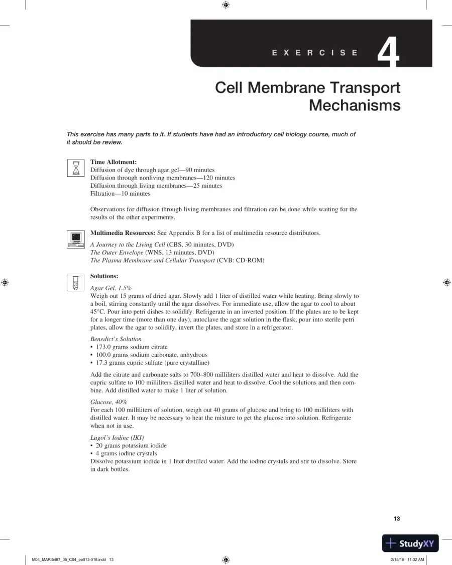 Solution Manual for Laboratory Manual for Anatomy and Physiology, 6th Edition, page 14