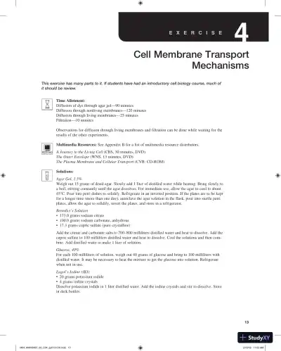 Solution Manual for Laboratory Manual for Anatomy and Physiology, 6th Edition - Page 14 preview image