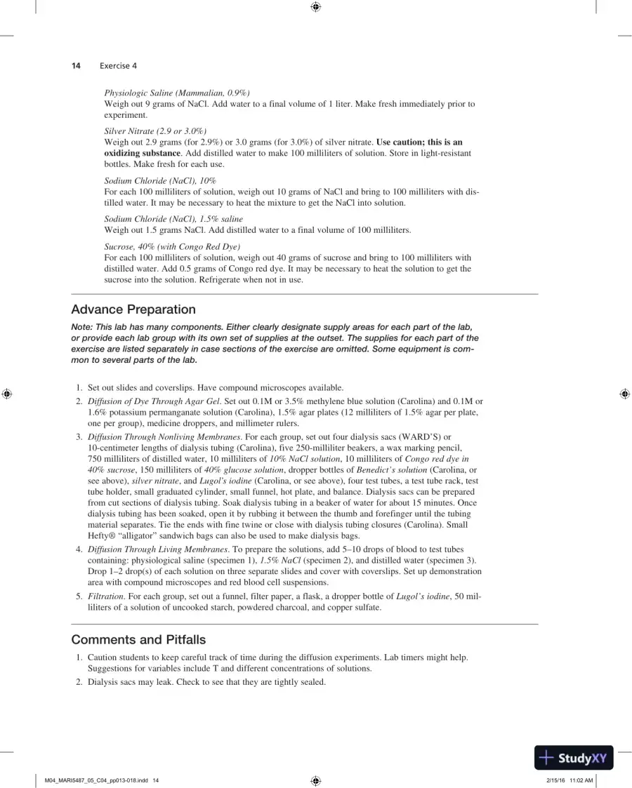 Solution Manual for Laboratory Manual for Anatomy and Physiology, 6th Edition, page 15