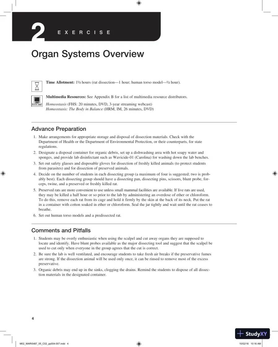 Solution Manual for Laboratory Manual for Anatomy and Physiology, 6th Edition, page 5