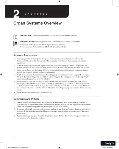 Solution Manual for Laboratory Manual for Anatomy and Physiology, 6th Edition - Page 5 preview image