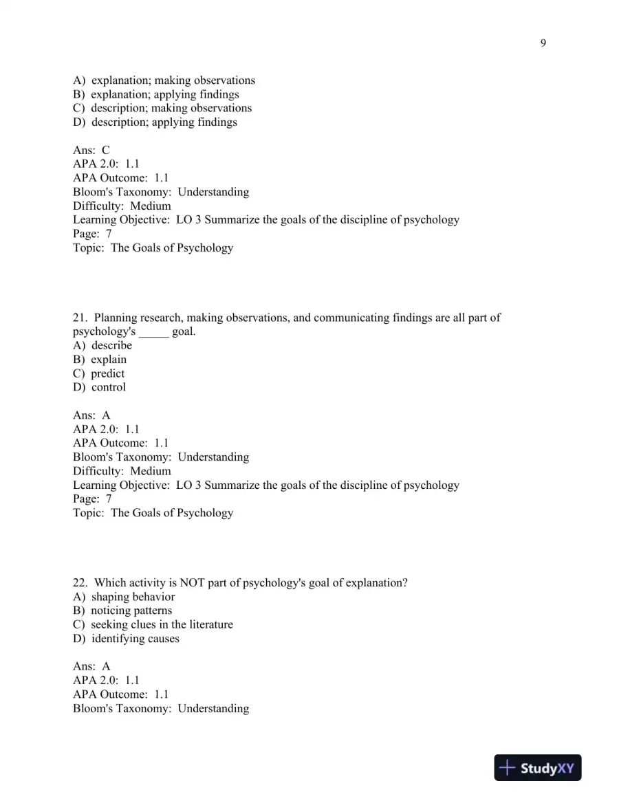 Scientific American: Psychology 1st Edition Test Bank, page 10