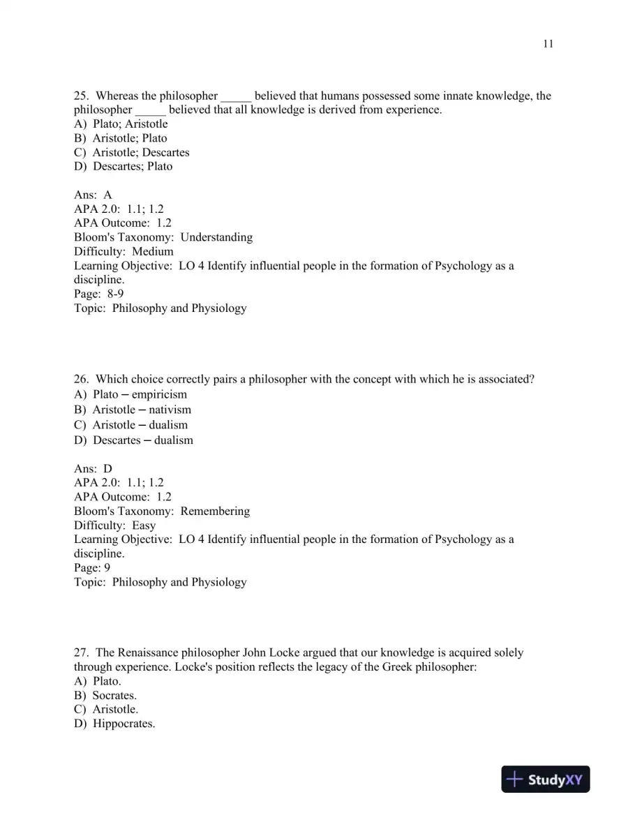 Scientific American: Psychology 1st Edition Test Bank, page 12