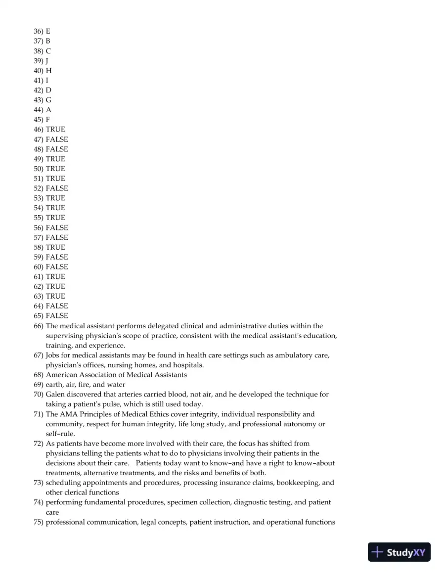 Clinical Medical Assisting: Foundations and Practice 1st Edition Test Bank, page 8