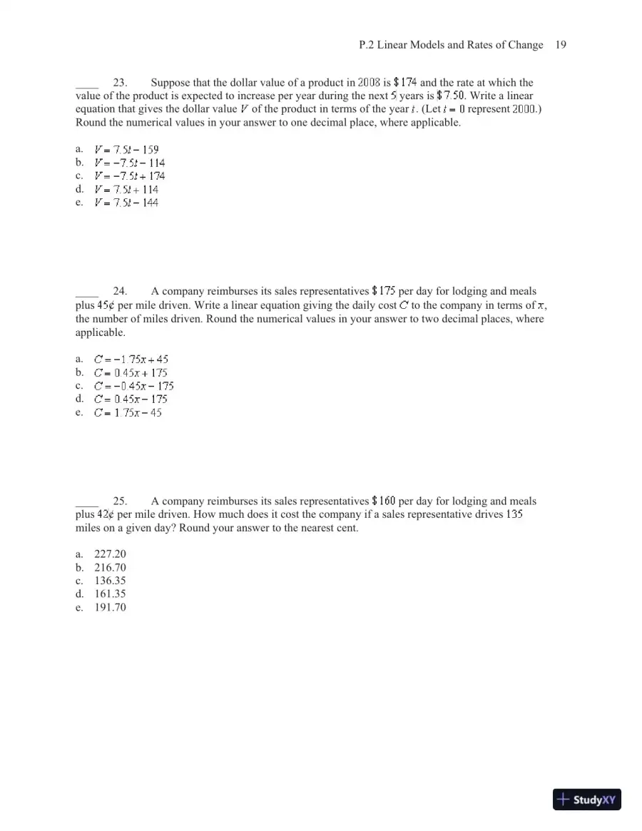Test Bank for Calculus of a Single Variable, 10th Edition, page 22