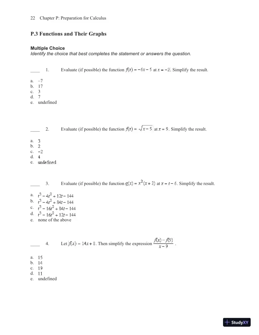 Test Bank for Calculus of a Single Variable, 10th Edition, page 25