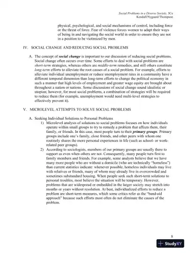 Social Problems In A Diverse Society, Third Canadian Edition Solution Manual - Page 10 preview image