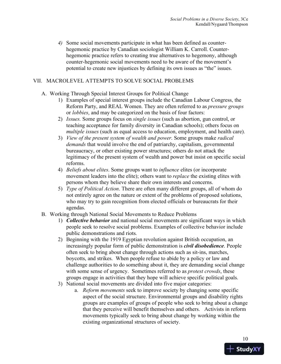 Social Problems In A Diverse Society, Third Canadian Edition Solution Manual, page 12