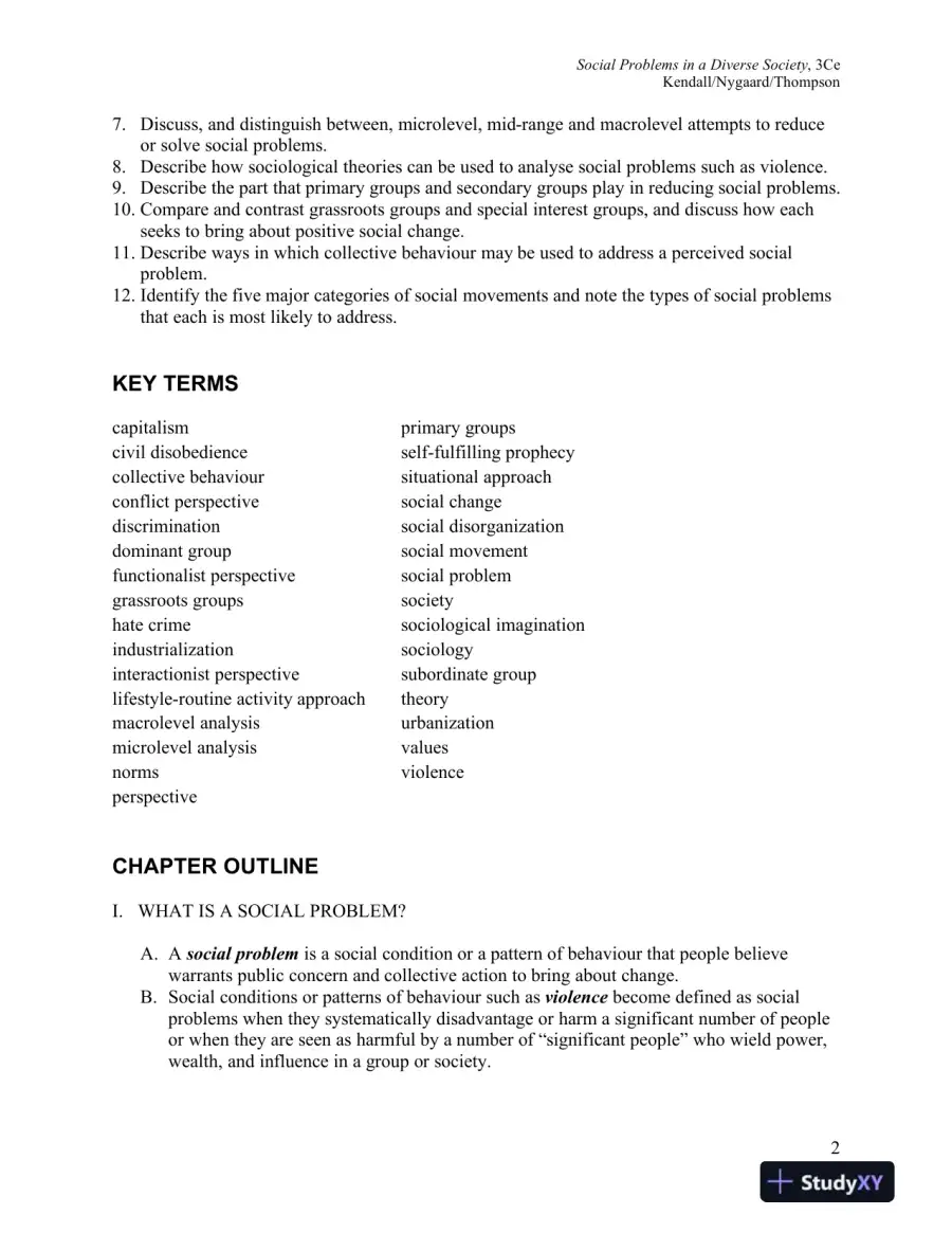 Social Problems In A Diverse Society, Third Canadian Edition Solution Manual, page 4