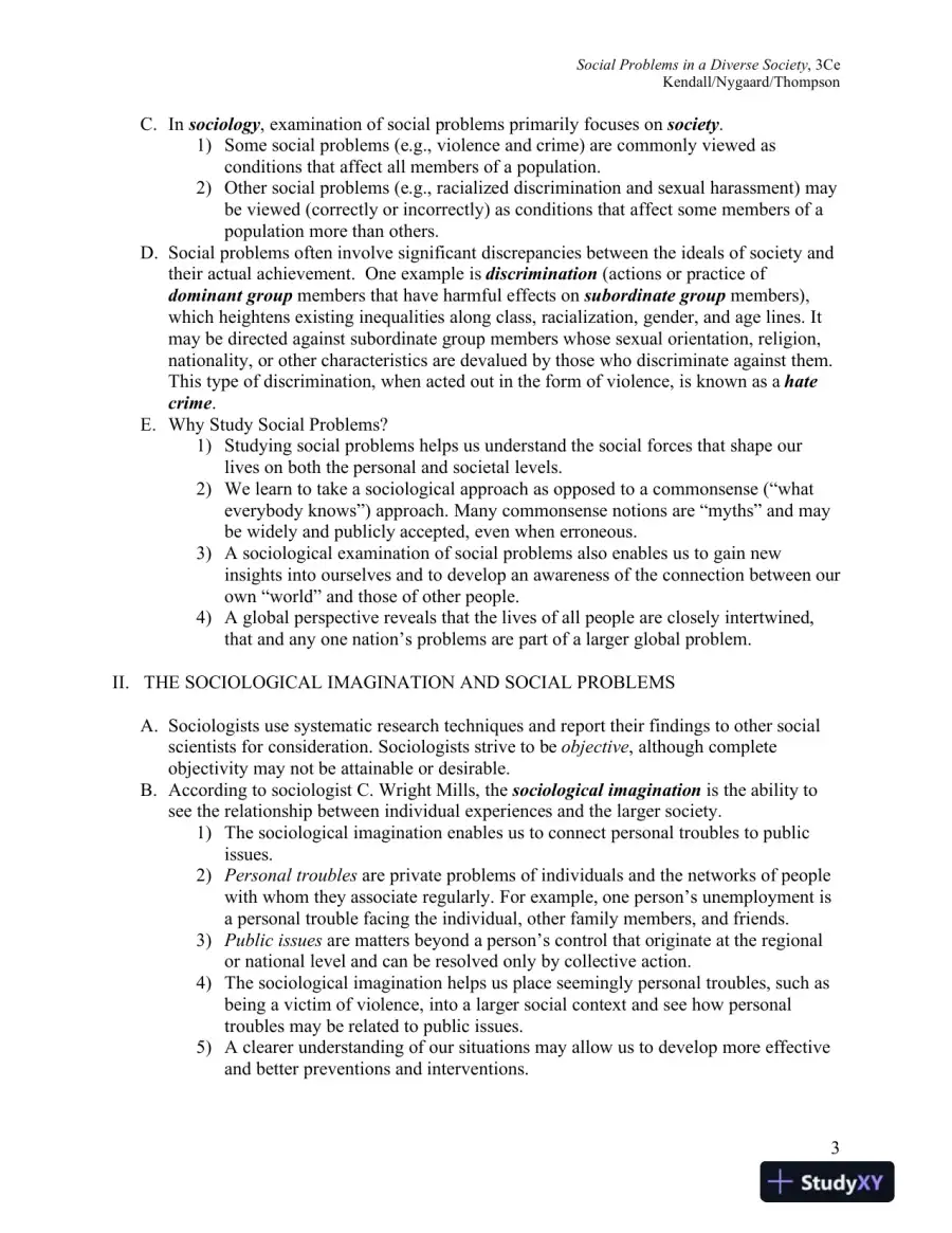 Social Problems In A Diverse Society, Third Canadian Edition Solution Manual, page 5