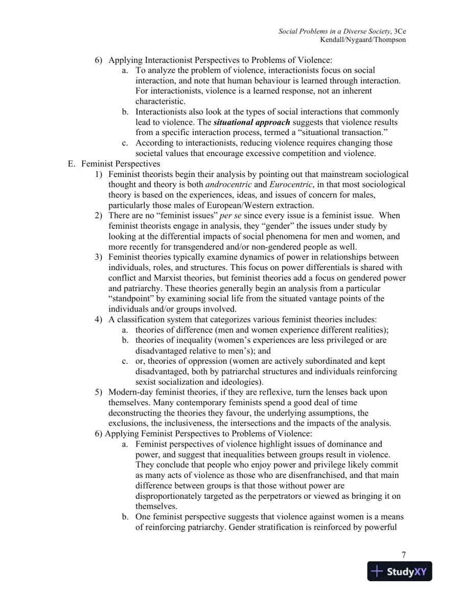 Social Problems In A Diverse Society, Third Canadian Edition Solution Manual, page 9