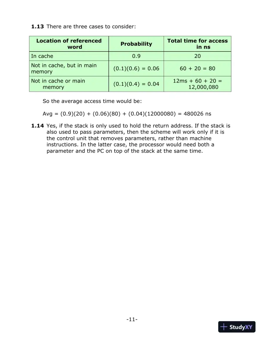 Solution Manual for Operating Systems: Internals and Design Principles, 9th Edition, page 10