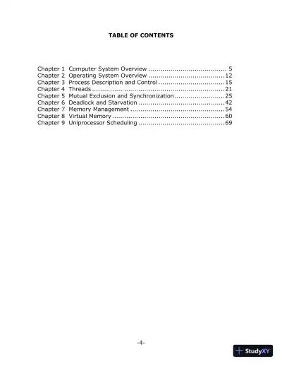 Solution Manual for Operating Systems: Internals and Design Principles, 9th Edition - Page 3 preview image