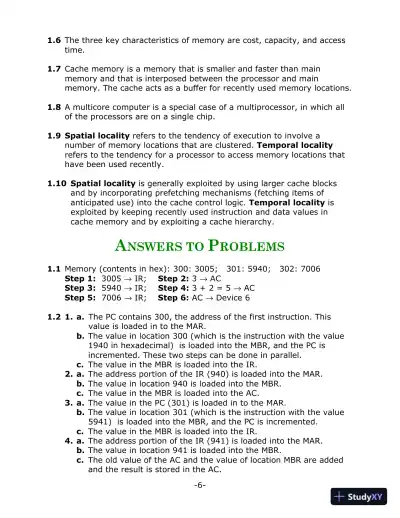 Solution Manual for Operating Systems: Internals and Design Principles, 9th Edition - Page 5 preview image