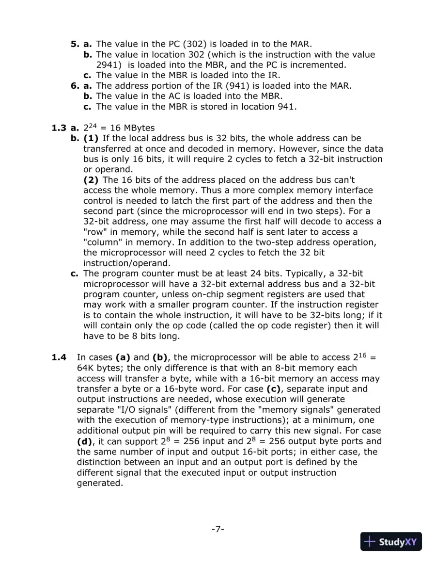 Solution Manual for Operating Systems: Internals and Design Principles, 9th Edition, page 6
