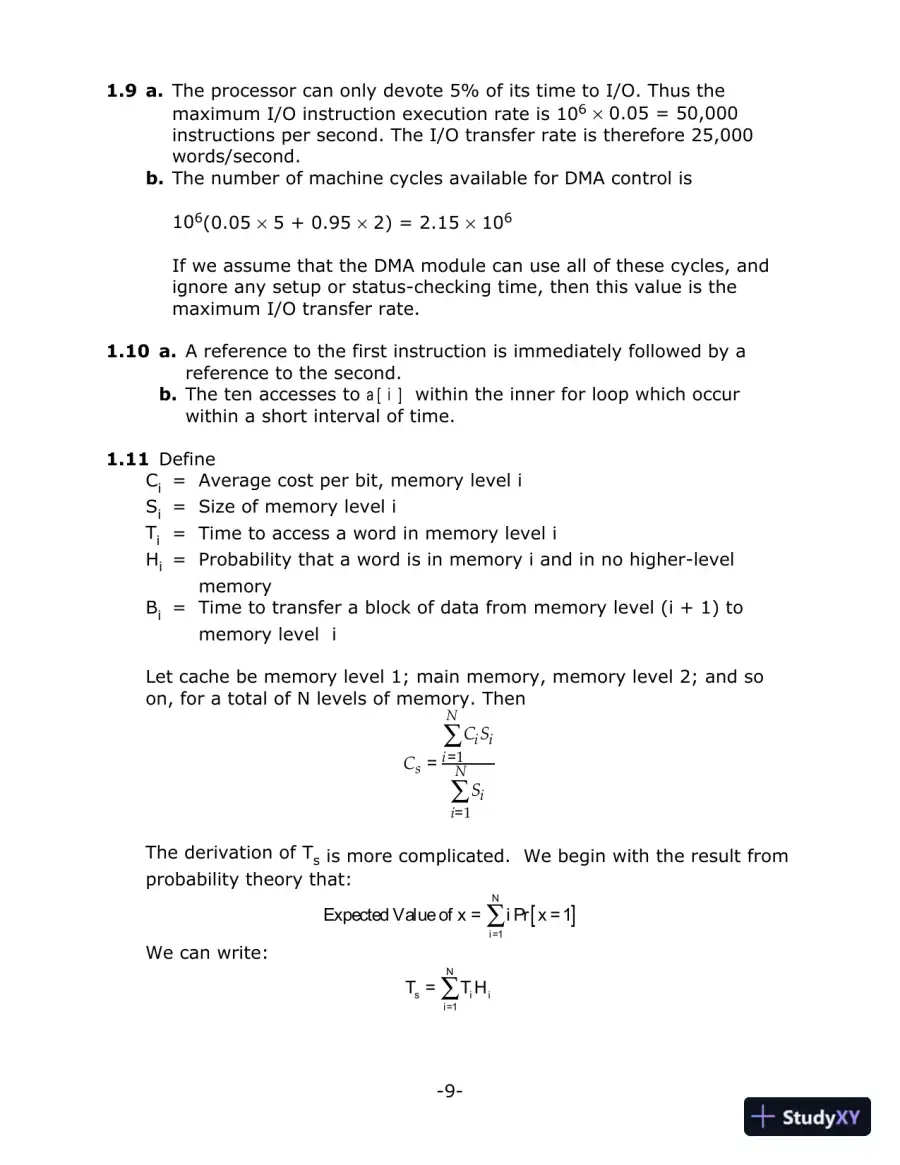 Solution Manual for Operating Systems: Internals and Design Principles, 9th Edition, page 8