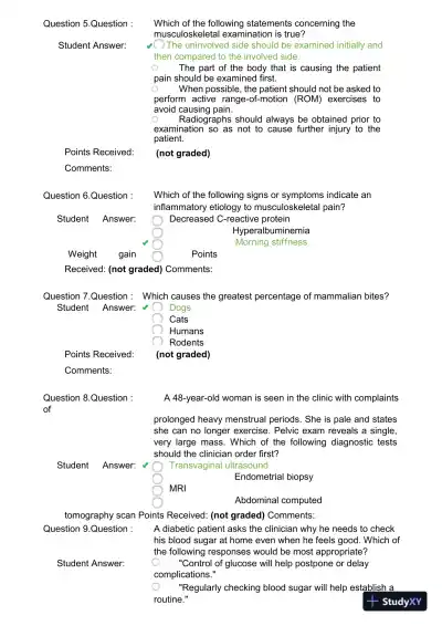 2024 NR511 Clinical Analysis Final Exam With Answers (99 Solved Questions) - Page 3 preview image
