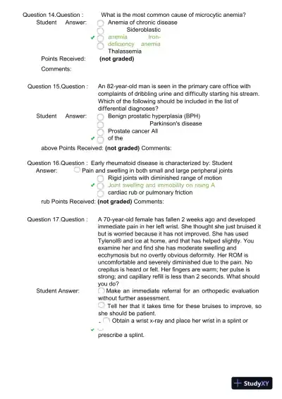 2024 NR511 Clinical Analysis Final Exam With Answers (99 Solved Questions) - Page 5 preview image
