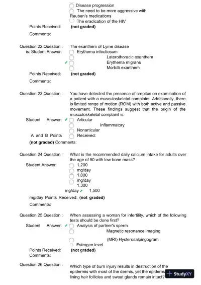 2024 NR511 Clinical Analysis Final Exam With Answers (99 Solved Questions) - Page 7 preview image