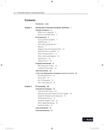 Solution Manual for IT Essentials Labs and Study Guide Version 7 - Page 9 preview image
