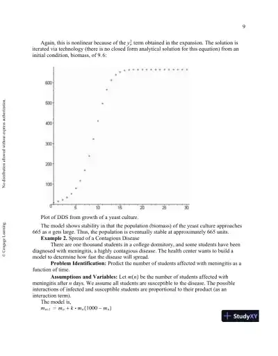 Solution Manual for A First Course in Mathematical Modeling, 5th Edition - Page 13 preview image